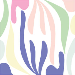 Abstract Pastel Organic Shapes Composition