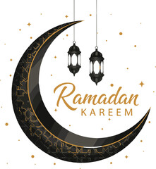arabic ramadan kareem calligraphy lettering ramadhan greeting text for ramzan mubarak with lantern islamic pattern background
