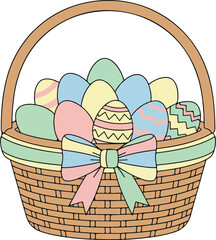 Easter Vector on Transparent Background with Bunny and Celebration Concept