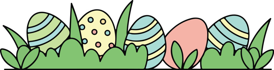 Easter Vector on Transparent Background with Bunny and Celebration Concept