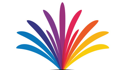 Fototapeta premium Rainbow Colored Abstract Logo Design Element Isolated on White Background