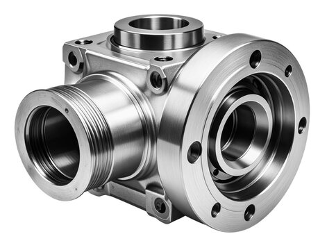 High-pressure fuel pump component for modern direct-injection vehicle engines, isolated on a transparent background PNG