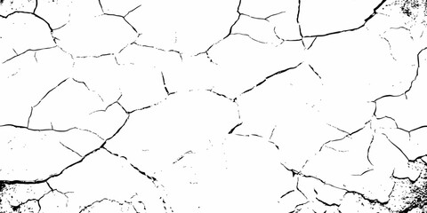 Black and white texture of cracked and abstract grunge texture effect old concrete faded wall dry surface patterns background.
