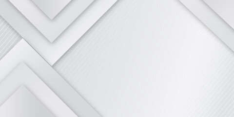 Modern white gray gradient background with square design.