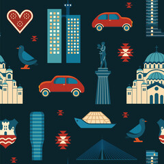 Belgrade Pattern Landmarks and Symbols of Culture