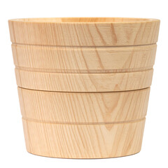 Modern Tapered Wooden Planter with Ribbed Texture and Natural Ash Finish