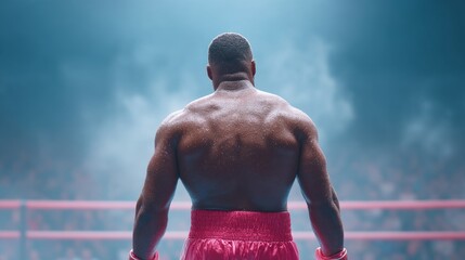 Epic boxing match intense showdown in the ring sports arena action shot powerful atmosphere
