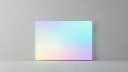 Rounded pastel gradient card mockup on grey