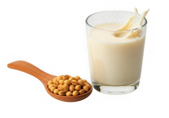 Soy milk and soybeans