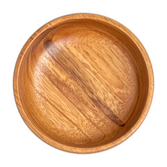 Overhead View Handcrafted Jujube Wood Bowl - Natural Swirl Grain Round Serving Dish