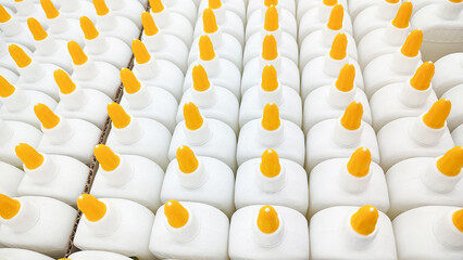 Set with white tubes with yellow lids