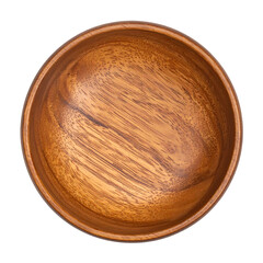 Overhead View Natural Jujube Wood Bowl - Artisanal Handcrafted Round Dish with Rich Swirling Grain