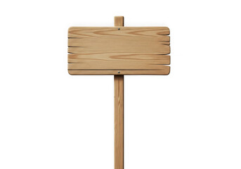 Blank wooden sign post