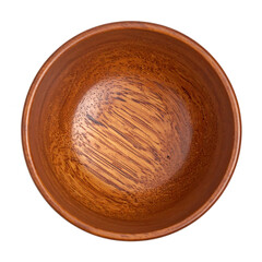 Top View of Handcrafted Natural Jujube Wood Bowl - Rustic Grain Pattern Decorative Wooden Dish