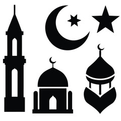 islamic festival icon set