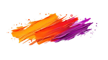 Vibrant Brush Strokes on Transparent Background