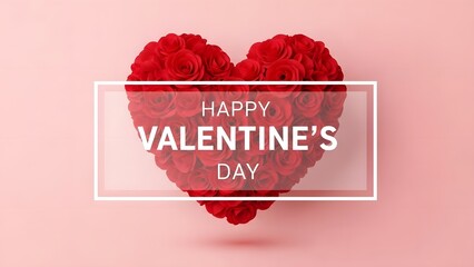 Valentine's day heart with happy message