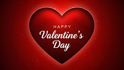 Valentine's day heart with happy message