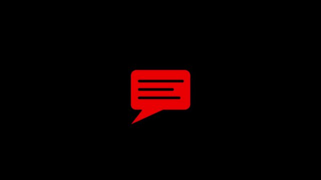 Communication message icon showing speech bubble used in conversation, discussion, or contact design