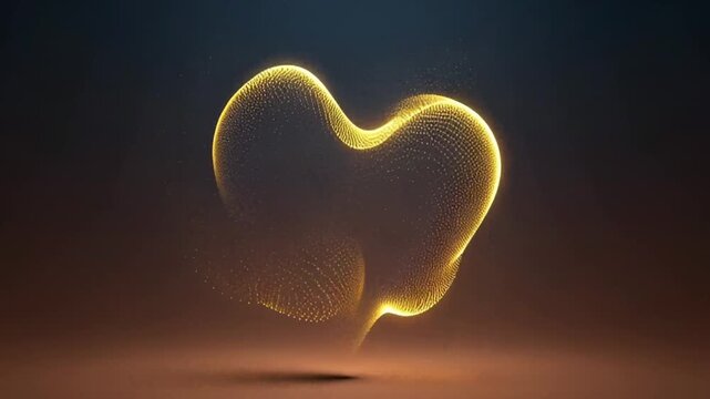 Heart Draw Animation Romantic Love Motion ai generated