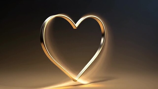 Heart Draw Animation Romantic Love Motion ai generated