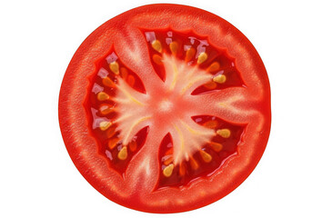 Cross section of a fresh tomato
