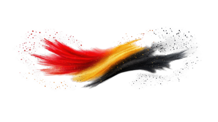 Abstract Brush Strokes on Transparent Background