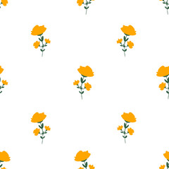   simple floral pattern with yellow flowers 