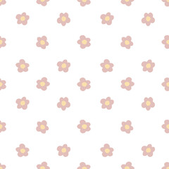 seamless floral pattern with pink flowers 
