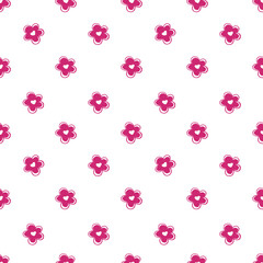 seamless floral pattern with pink flowers 