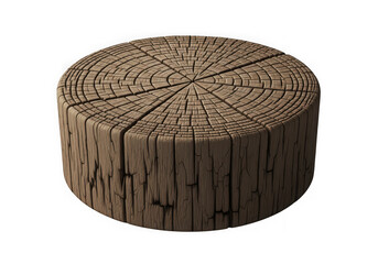 Rustic wooden stump coffee table