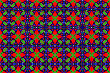 万華鏡のようなモザイク風シームレス模様 3-34