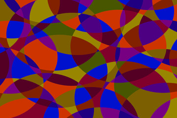 ランダムに重なる円のモザイク 1-16