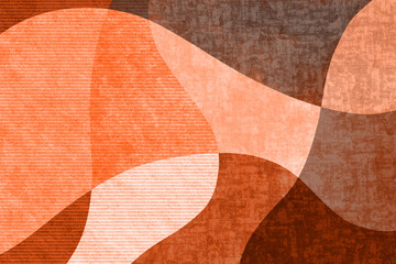 曲線の色面構成 コラージュ風 5-1-15-2