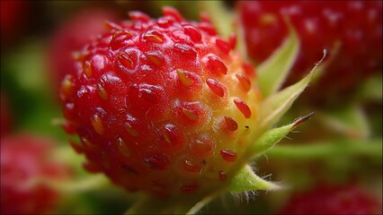 Close-up of a strawberry, fresh strawberry fruit