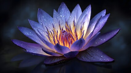 purple water lily