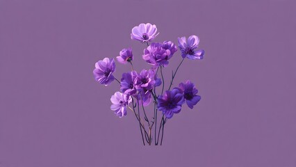 lavender flowers on white background