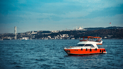 Naklejka premium istanbul bosphorus view city panorama