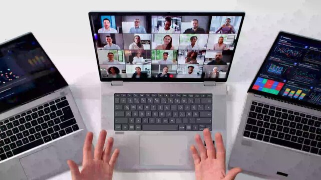Online Video Conference Business Meeting Call