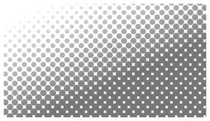 Black and White Halftone Dot Pattern Abstract Background