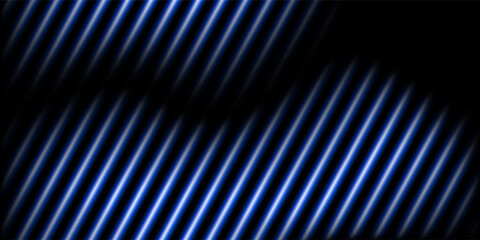 Modern rendering featuring a pattern of white diagonal lines with a blue glow against a dark background. The repetitive design creates abstract