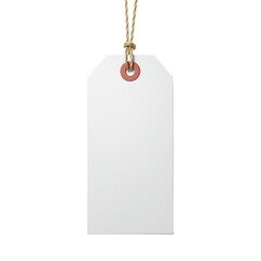 Fototapeta premium A blank white tag on transparent background