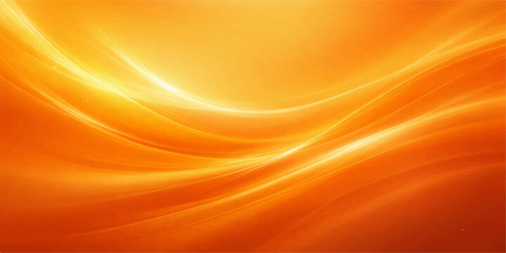 Abstract orange and yellow background illustration featuring flowing waves and gold energy lines with a bright motion texture design