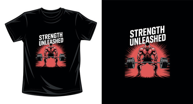 Gym graphic vector art t-shirt design print template