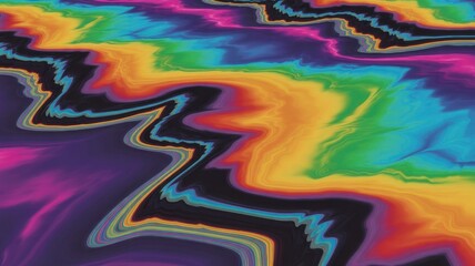 A vibrant abstract artwork featuring a swirling mix of colorful patterns and shapes