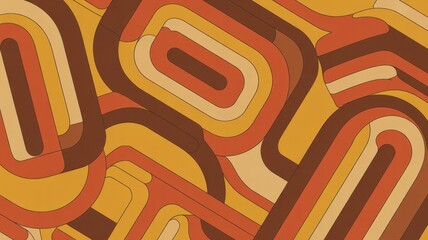 A vibrant abstract pattern featuring interconnected loops in warm colors
