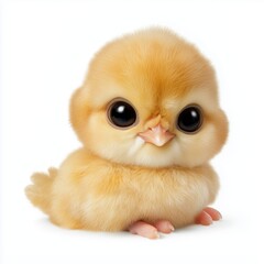 Cute Fluffy Chick with Big Eyes