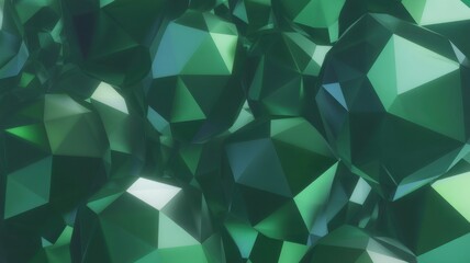 A close-up view of a collection of shiny green gemstones