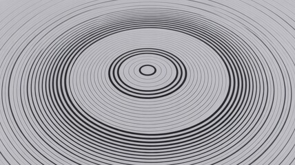 A black and white image of concentric circles on a gray background