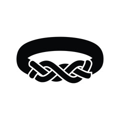 Round Braided Knot Ring Icon